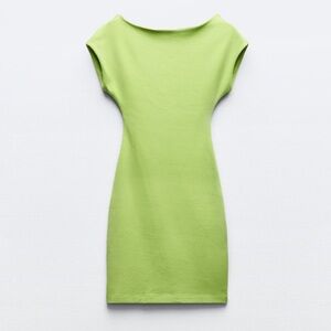 BRAND NEW LIME GREEN BACKLESS MINI DRESS SIZE XS